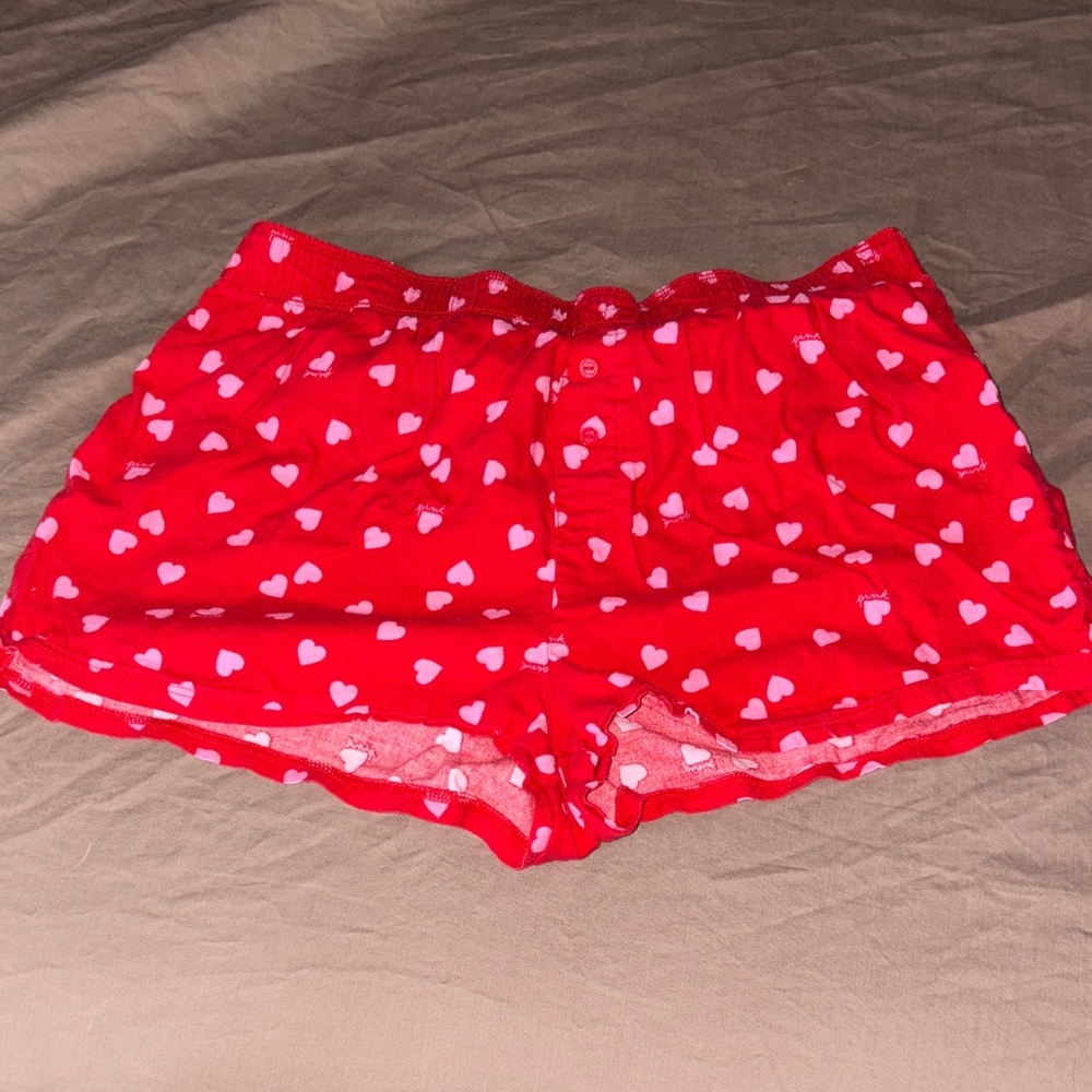 PINK Victoria's Secret Red Heart Women's Pajama Shorts